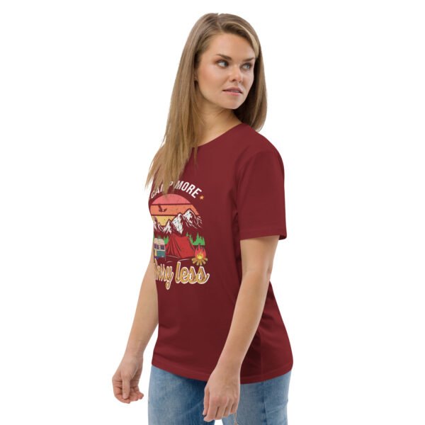 Camp More, Worry Less – Relaxed Outdoor Adventure - Unisex organic cotton t-shirt - Image 29