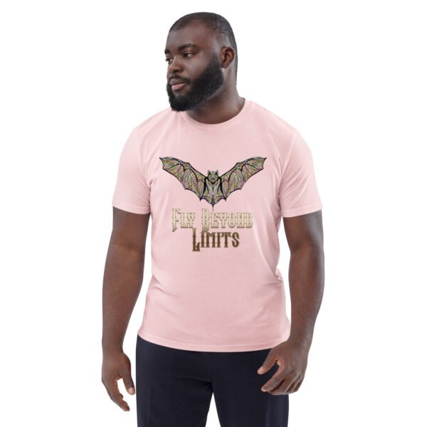 Fly Beyond Limits – Inspirational Motivational Typography - Unisex organic cotton t-shirt - Image 19