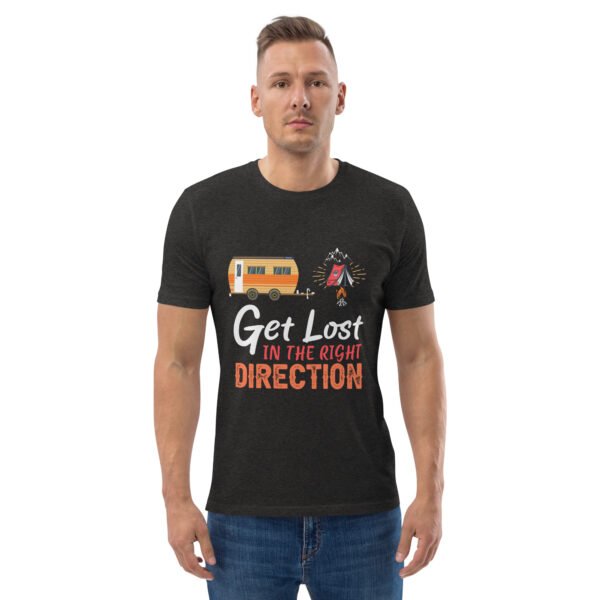 "Get Lost in the Right Direction" Camping & Adventure - Unisex organic cotton t-shirt - Image 18