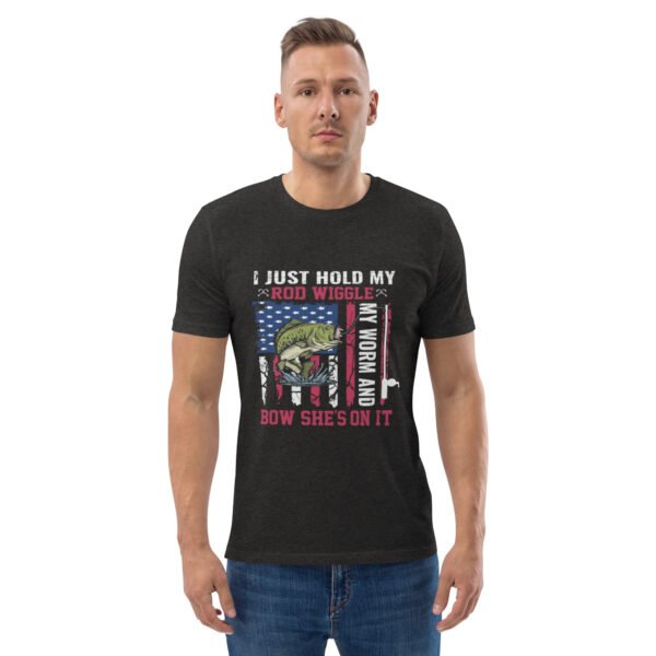 fishing, angler, funny, humour, stress relief, fish, outdoors, hobby, lifestyle - Unisex organic cotton t-shirt - Image 18