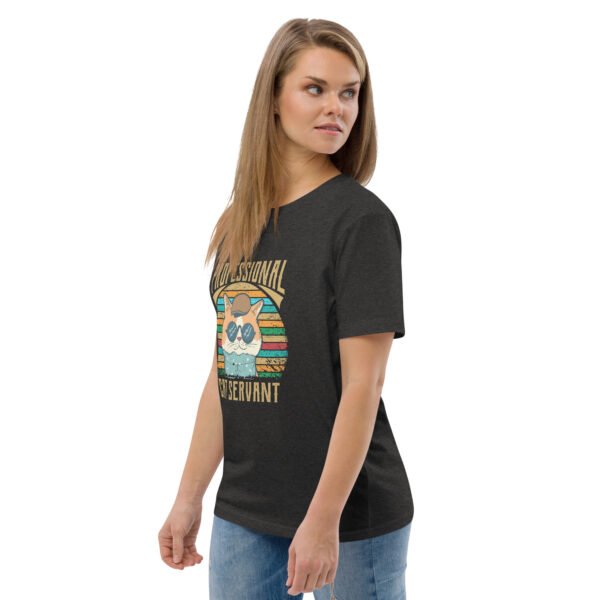 Professional Cat Servant - Retro Cat Lover - Unisex organic cotton t-shirt - Image 21