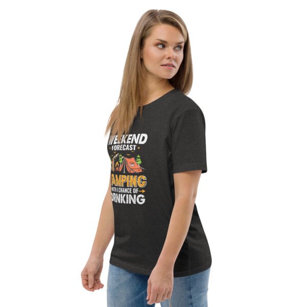 Weekend Forecast Camping & Drinking – Fun Outdoor - Unisex organic cotton t-shirt - Image 21