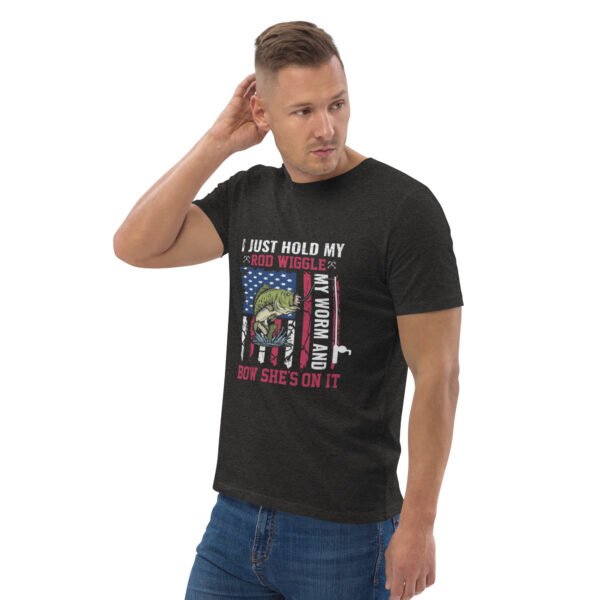 fishing, angler, funny, humour, stress relief, fish, outdoors, hobby, lifestyle - Unisex organic cotton t-shirt - Image 22