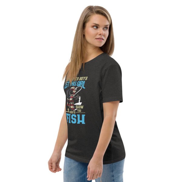 "Women’s Fishing T-Shirt – Move Over Boys," - Unisex organic cotton t-shirt - Image 21