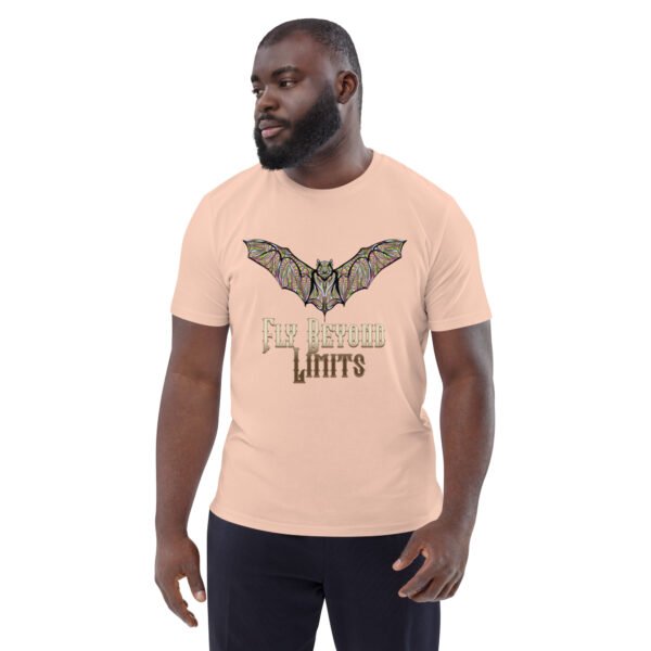 Fly Beyond Limits – Inspirational Motivational Typography - Unisex organic cotton t-shirt - Image 13