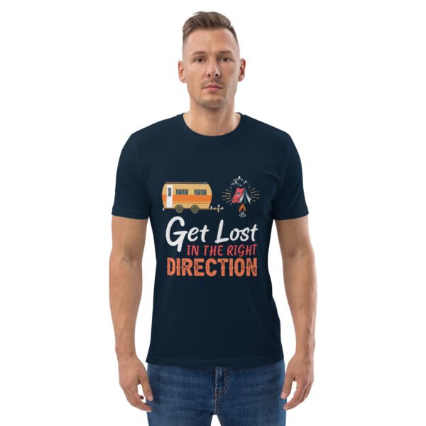 "Get Lost in the Right Direction" Camping & Adventure - Unisex organic cotton t-shirt - Image 10