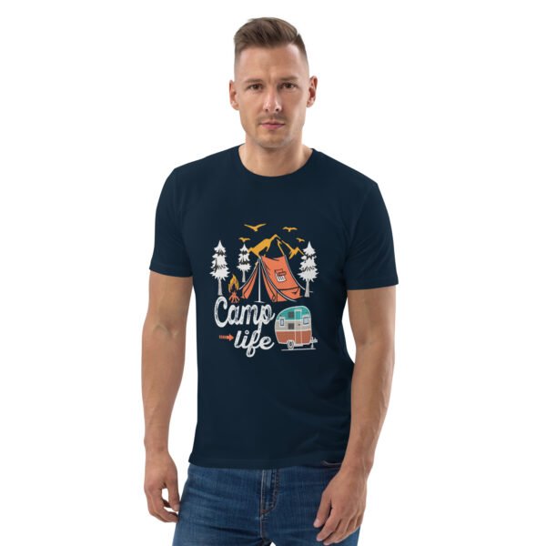 Camp Life T-Shirt – Outdoor Adventure Camping - Unisex organic cotton t-shirt - Image 9