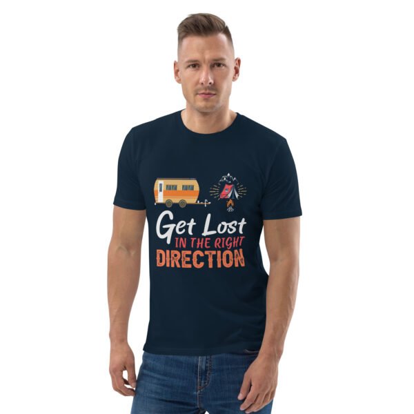 "Get Lost in the Right Direction" Camping & Adventure - Unisex organic cotton t-shirt - Image 9