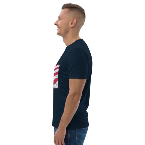 "American Flag Fishing T-Shirt – Patriotic Angler’s - Unisex organic cotton t-shirt - Image 13