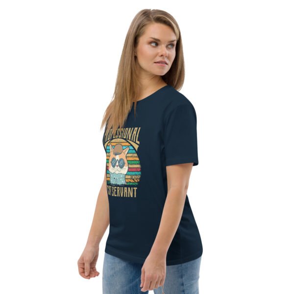Professional Cat Servant - Retro Cat Lover - Unisex organic cotton t-shirt - Image 13