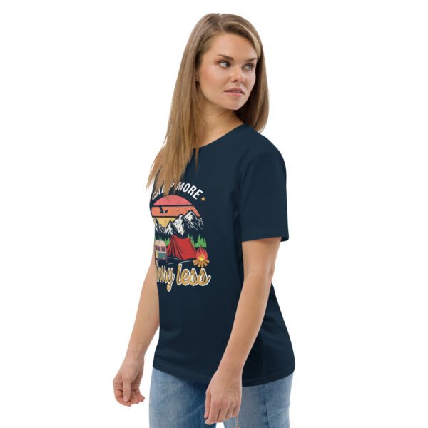 Camp More, Worry Less – Relaxed Outdoor Adventure - Unisex organic cotton t-shirt - Image 13