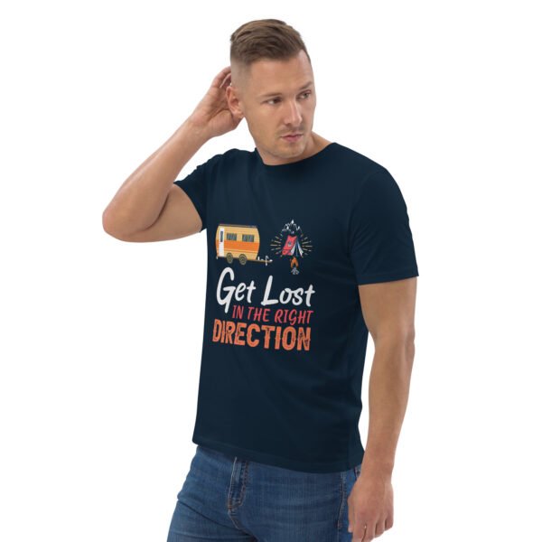 "Get Lost in the Right Direction" Camping & Adventure - Unisex organic cotton t-shirt - Image 14