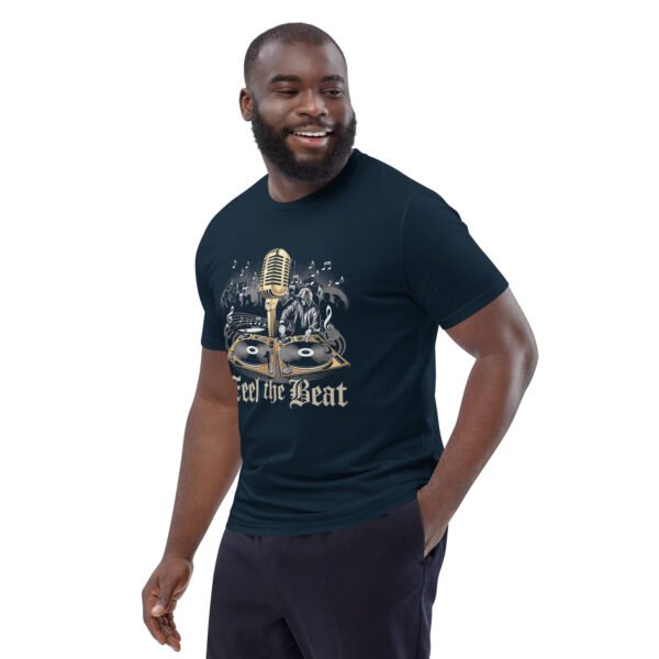 Feel the Beat  - Retro Music Vibes and DJ Style - Unisex organic cotton t-shirt - Image 10