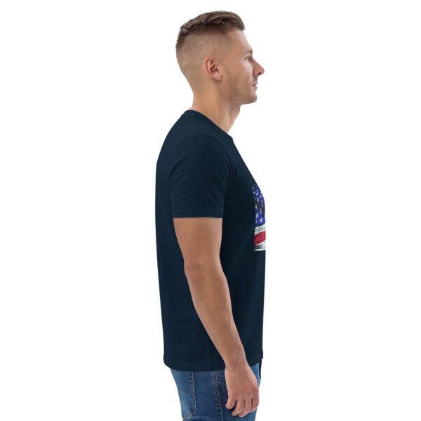 "American Flag Fishing T-Shirt – Patriotic Angler’s - Unisex organic cotton t-shirt - Image 15