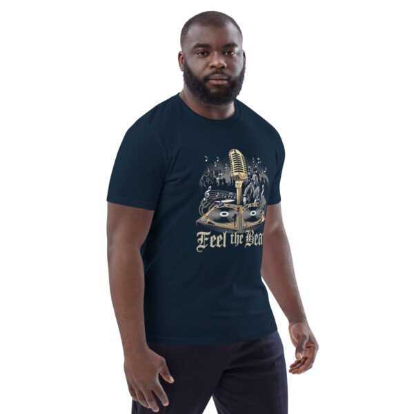 Feel the Beat  - Retro Music Vibes and DJ Style - Unisex organic cotton t-shirt - Image 12