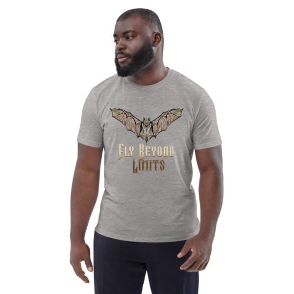 Fly Beyond Limits – Inspirational Motivational Typography - Unisex organic cotton t-shirt