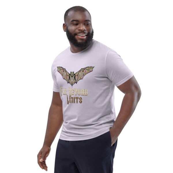 Fly Beyond Limits – Inspirational Motivational Typography - Unisex organic cotton t-shirt - Image 28