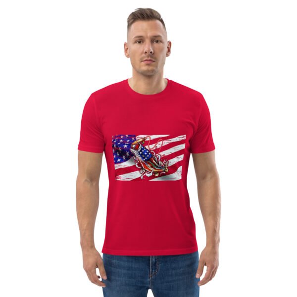 "American Flag Fishing T-Shirt – Patriotic Angler’s - Unisex organic cotton t-shirt - Image 34