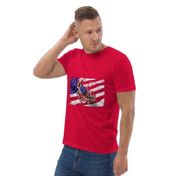 "American Flag Fishing T-Shirt – Patriotic Angler’s - Unisex organic cotton t-shirt - Image 38