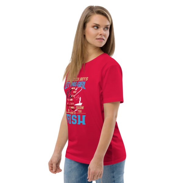 "Women’s Fishing T-Shirt – Move Over Boys," - Unisex organic cotton t-shirt - Image 37