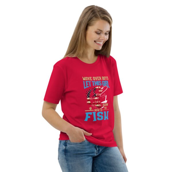 "Women’s Fishing T-Shirt – Move Over Boys," - Unisex organic cotton t-shirt - Image 38