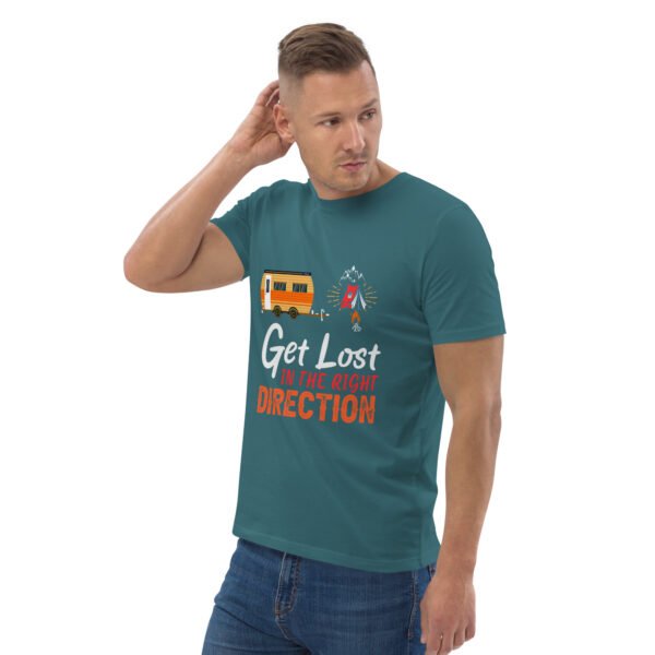 "Get Lost in the Right Direction" Camping & Adventure - Unisex organic cotton t-shirt - Image 46