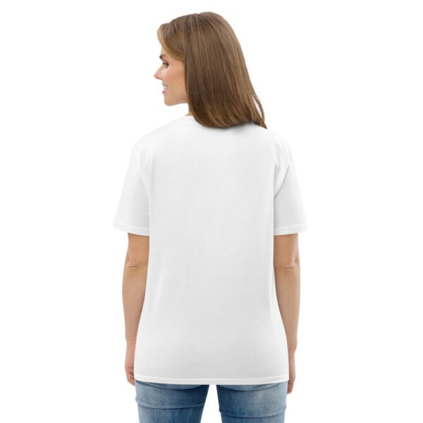 I Love Music Cat with Headphones - Unisex organic cotton t-shirt - Image 3