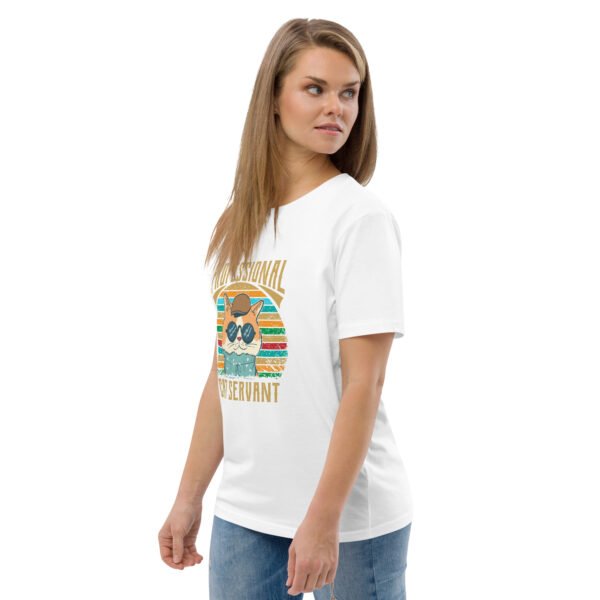 Professional Cat Servant - Retro Cat Lover - Unisex organic cotton t-shirt - Image 37