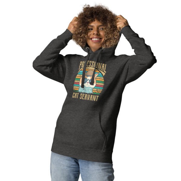 Professional Cat Servant - Retro Cat Lover - Unisex Hoodie - Image 7