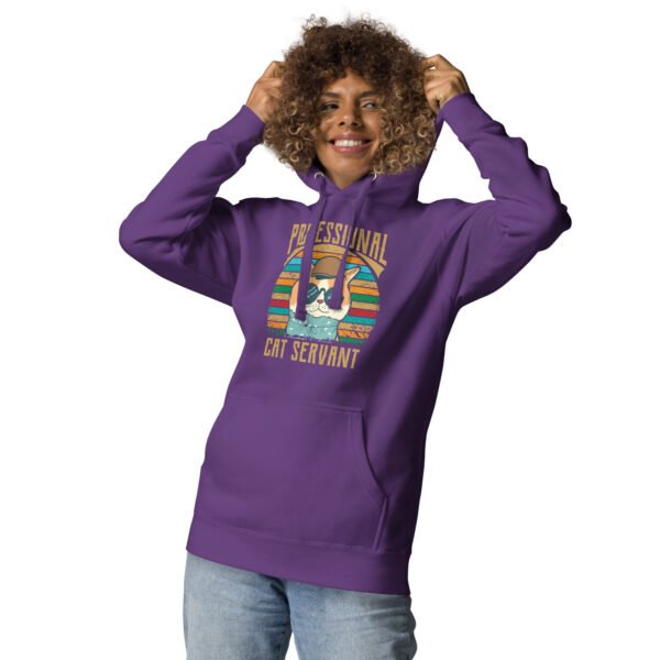 Professional Cat Servant - Retro Cat Lover - Unisex Hoodie - Image 13