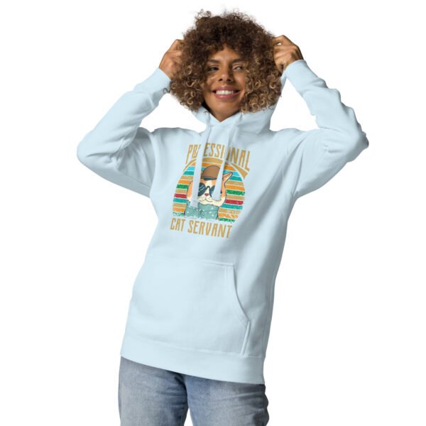 Professional Cat Servant - Retro Cat Lover - Unisex Hoodie - Image 19
