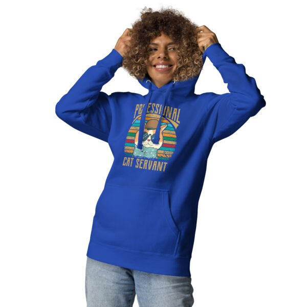 Professional Cat Servant - Retro Cat Lover - Unisex Hoodie - Image 11