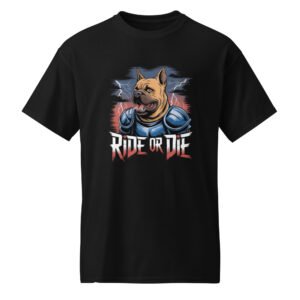 Ride or Die' with Fierce Biker Dog Design - DryBlend® T-Shirt