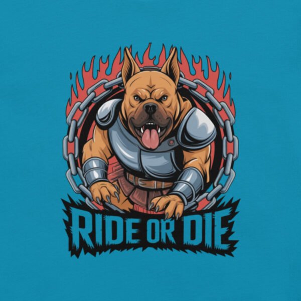 "'Ride or Die' with Bold Biker Dog Design" - Unisex t-shirt