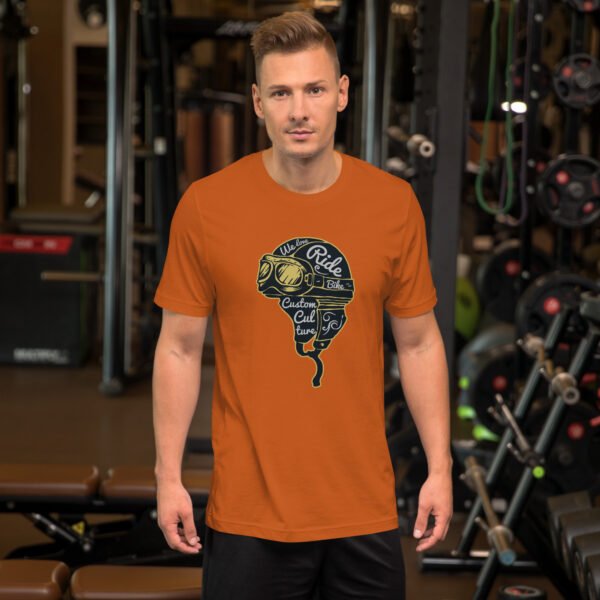 Ride Custom, Eat Dust - Vintage Biker Skull - Unisex t-shirt - Image 3