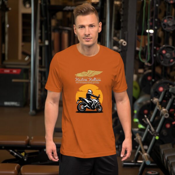 Kustom Kulture – Retro Motorcycle Sunset - Unisex t-shirt - Image 9
