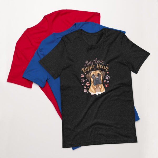Big Love, Bigger Heart' with Adorable Dog Design - Unisex t-shirt
