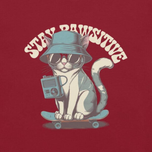 "Stay Pawsitive' with Cool Cat Design"Unisex t-shirt - Image 9