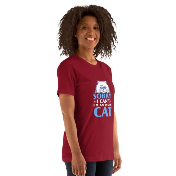 Funny "Sorry, I Can't, I'm an Inside Cat" Hoodie for Cat Lovers - Unisex t-shirt - Image 35