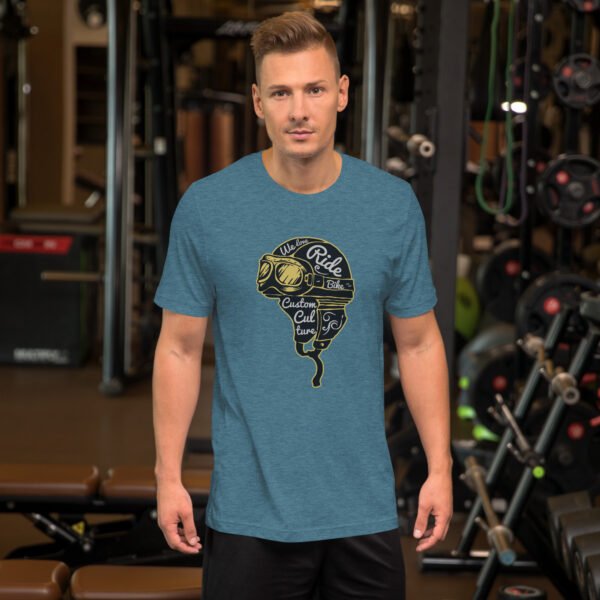 Ride Custom, Eat Dust - Vintage Biker Skull - Unisex t-shirt - Image 5