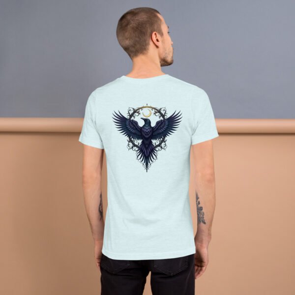 Gothic Raven and Crescent Moon Purple - Unisex t-shirt - Image 22