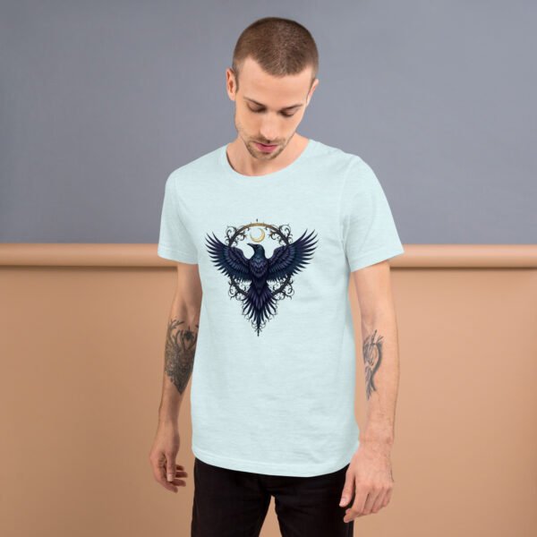 Gothic Raven and Crescent Moon Purple - Unisex t-shirt - Image 21