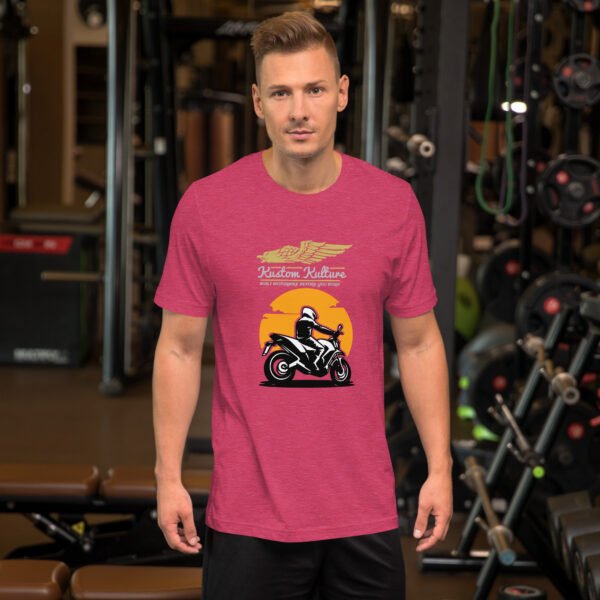 Kustom Kulture – Retro Motorcycle Sunset - Unisex t-shirt - Image 7