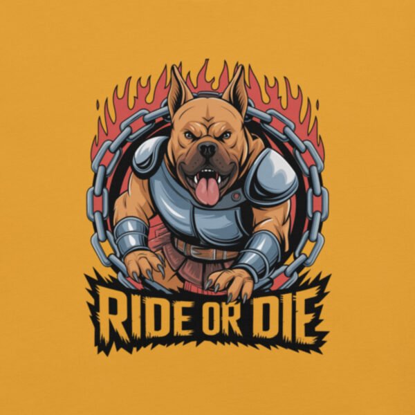 "'Ride or Die' with Bold Biker Dog Design" - Unisex t-shirt - Image 5