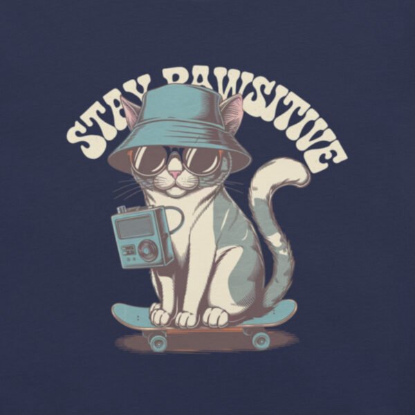 "Stay Pawsitive' with Cool Cat Design"Unisex t-shirt - Image 7