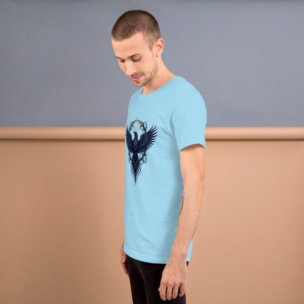 Gothic Raven and Crescent Moon Purple - Unisex t-shirt - Image 7