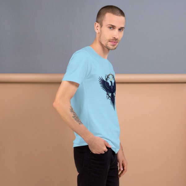 Gothic Raven and Crescent Moon Purple - Unisex t-shirt - Image 8
