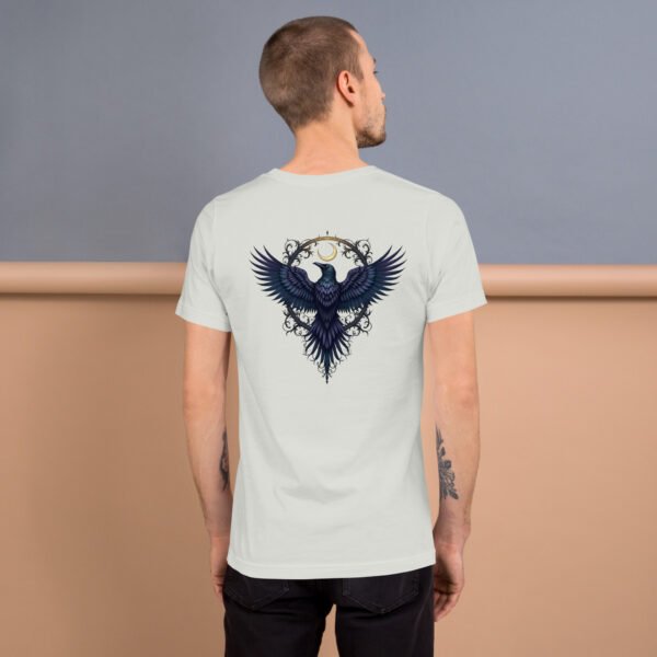 Gothic Raven and Crescent Moon Purple - Unisex t-shirt - Image 18