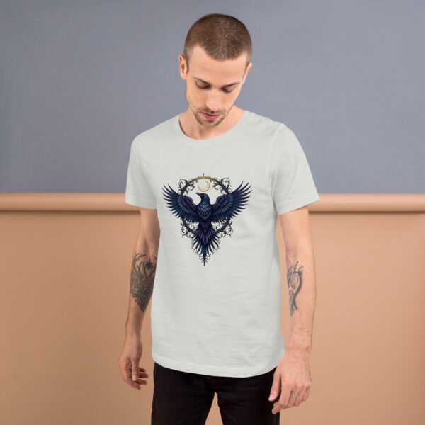 Gothic Raven and Crescent Moon Purple - Unisex t-shirt - Image 17
