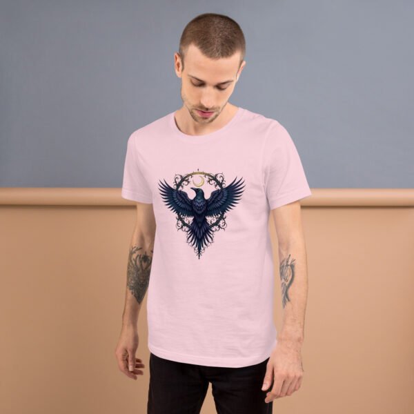 Gothic Raven and Crescent Moon Purple - Unisex t-shirt - Image 13